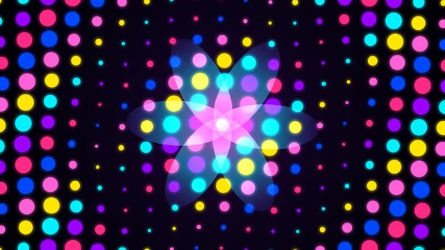 Neon dots pattern abstract background