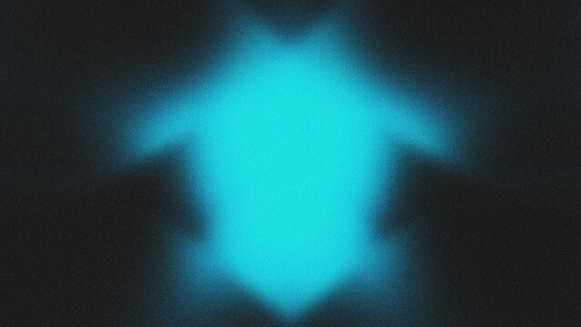 Abstract glowing blue light shape on dark background