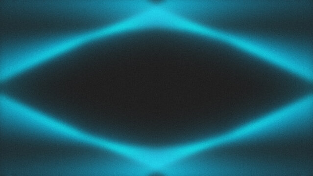 Abstract blue light glowing diamond shape on black background