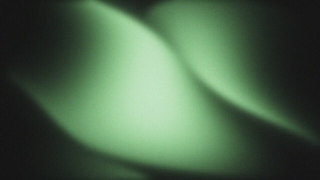 Abstract soft green light glow on dark background