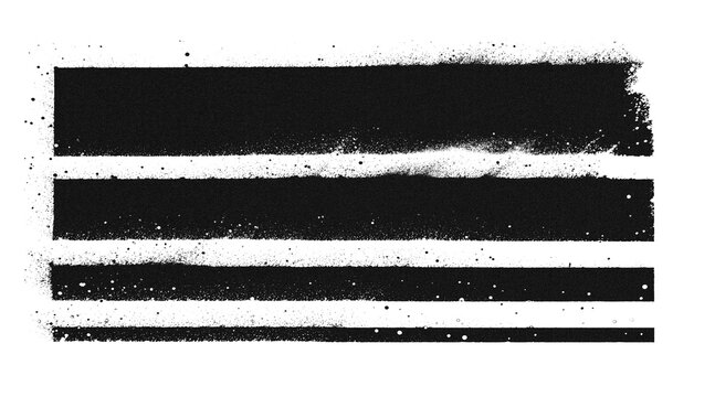 Abstract Brush Stroke Design With Textured Black Lines
