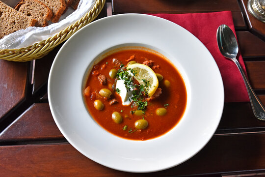 Solyanka &ndash; a traditional dish of Russian and Ukrainian cuisine