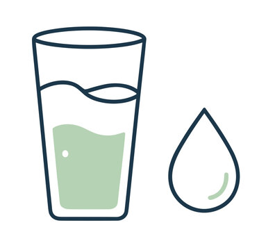 Water and hydration intermittent fasting icon vector
