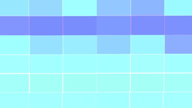 Cool Cyan Digital Pixel Grid Animation, Soft Mosaic Pattern Loop