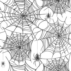 Spider web  seamless pattern © aksol