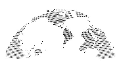 Dotted World Map Globe on White Background Vector Illustration © arsalan