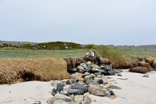 Panoramic Vista of Biodiverse North Uist Moorland and Coast