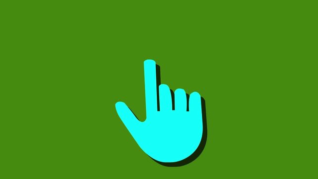 Mouse pointer hand clicks icon animation. Clicking finger icon, Mouse click, mouse cursor click animation, hand gesture, mouse pointer animation, mouse double click animation, hand click