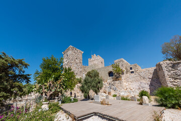 The castle located in the center of the Bodrum district of Muğla province, Turkey, is also known as the Castle of St. Peter. Today, Bodrum Castle is a major tourist destination. © Ali