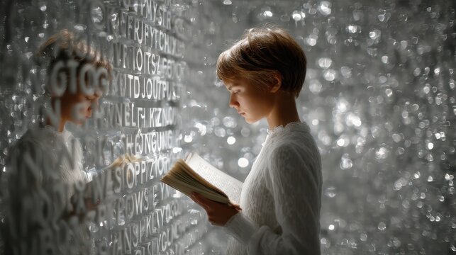 Dyslexia awareness concept showing reading difficulties, learning support and neurodiversity.