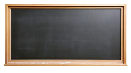 Isolated blank chalkboard with wooden frame, plus 'k (225).' on black background © Conor