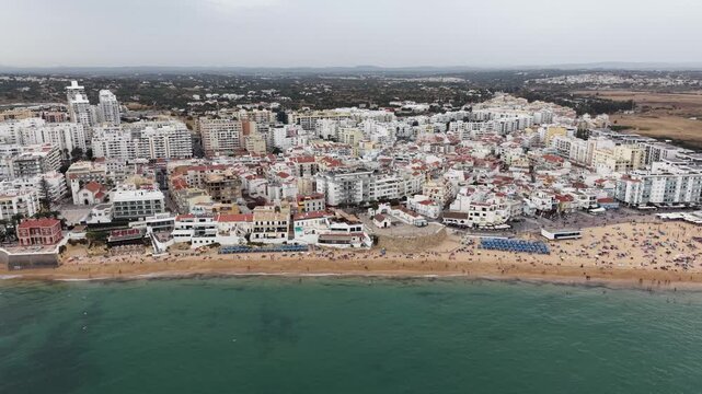 Armacao de pera portugal aerial beach view