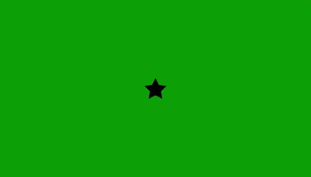 Animated white star twinkle glitter sparkle overlay, cartoon doodle blinking starburst, flat vector shining light effect loop, chroma key green screen festive background, 4k motion graphic video