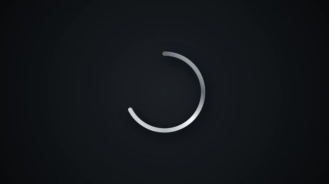 Metallic Circular Loading Spinner Animation