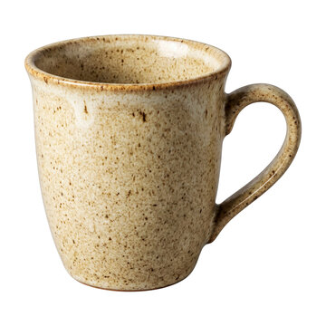 Speckled ceramic mug PNG isolated illustration.