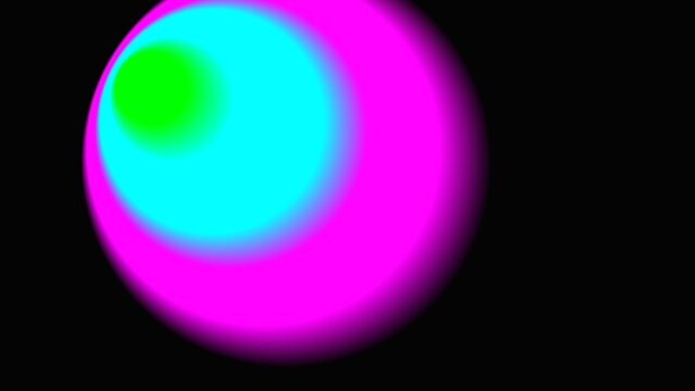 Abstract geometric tunnel pattern featuring concentric colorful gradient circles against a solid black background.
