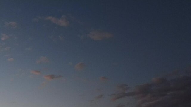 Altocumulus and cirrocumulus clouds at dusk