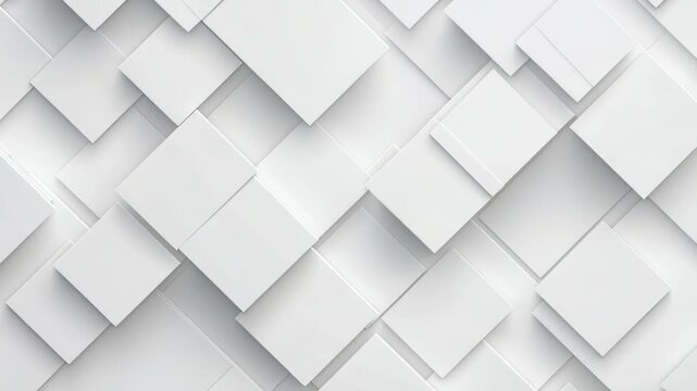 Abstract White Cubes: A dynamic arrangement of white cubes creates a modern and clean abstract background with a sense of depth and dimension, perfect for graphic design and digital art.
