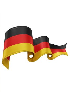 German national flag waving, representing patriotism and national identity