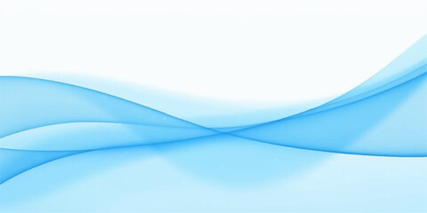 Obraz premium Abstract overlapping translucent blue wave curves on white background flowing motion layered modern vector illustration design