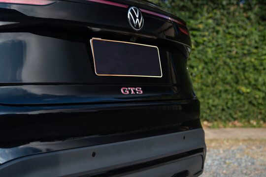 Black Volkswagen Nivus GTS Crossover Rear Emblem Detail