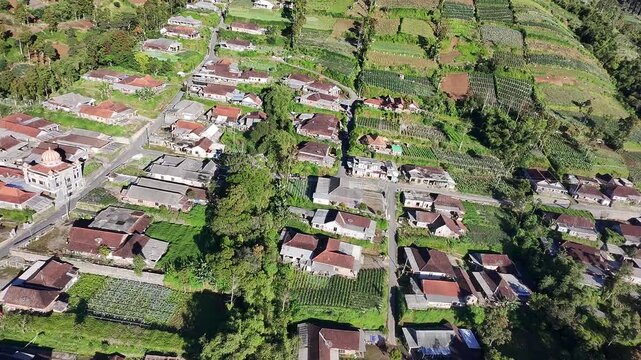 Mountain Village Landscape in Boyolali, Central Java, Indonesia