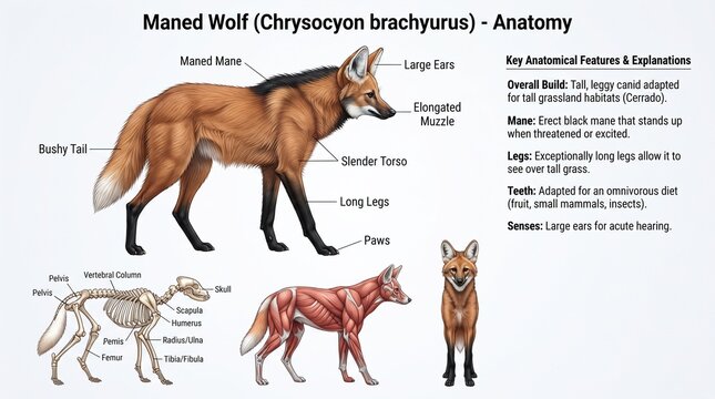 Educational Anatomy Chart Illustrating The Physical Characteristics And Biological Features Of A