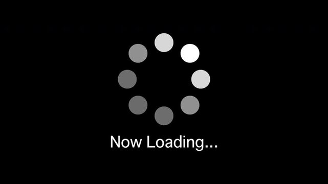 Eight Dot Loading Spinner Animation Without Text on Transparent Background