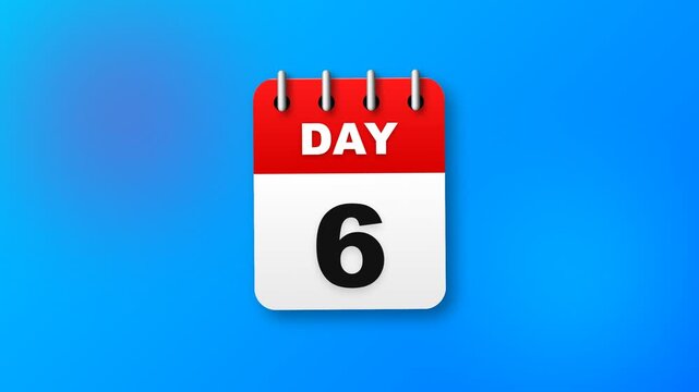 A vibrant red calendar page indicating the sixth day of the current month serves as a helpful visual reminder for planning important personal appointments and tracking upcoming business