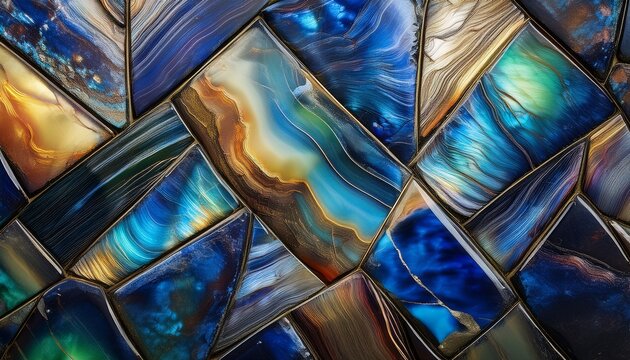 the textured backdrop reveals a surface that echoes the enchanting beauty of labradorite