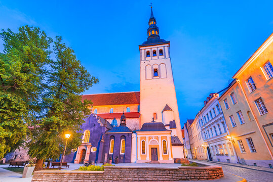 Tallinn, Estonia. St. Nicholas Church, the patron of the fishermen and sailors