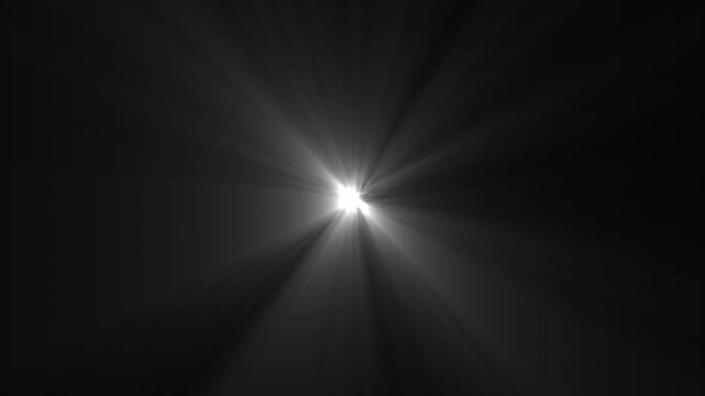 sun rays lens flare overlays loop animation Alpha channel. Bright White Lens Flare Pulsing sunbeams rays glow effect. sunlight explode Cinematic light effect. Sunburst flare glow array