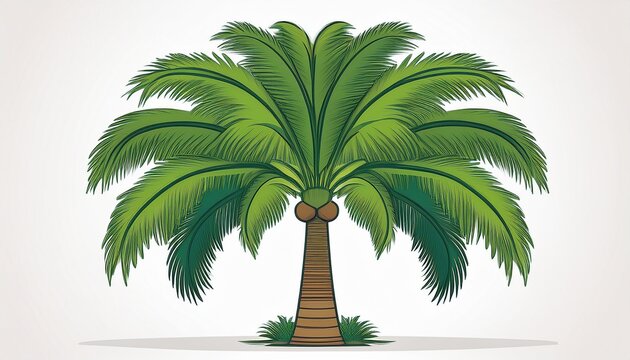 isolated palm tree isolated on white background