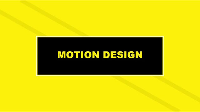 Motion text animation on yellow 4k background, for creative projects, kinetic typography yellow background