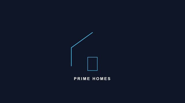 Prime homes minimalist real estate animation for corporate branding and property marketing 4k