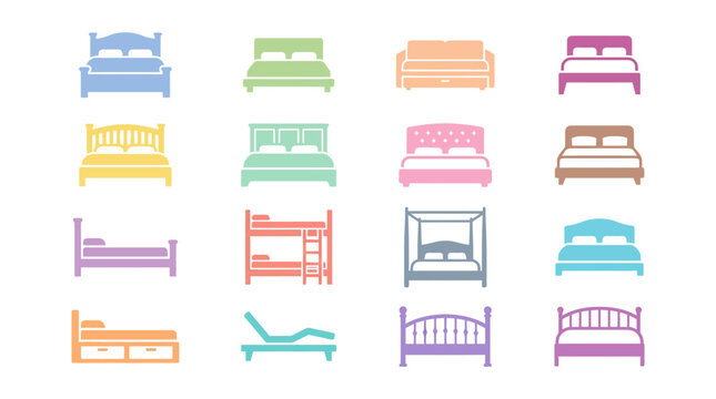 Various bed frame styles for home furniture.