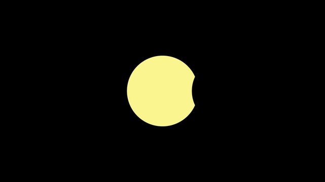 Animated moon phases cycle: waxing crescent to full moon loop animation 4k lunar
