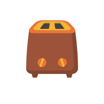 Flat illustration of a kitchen toaster