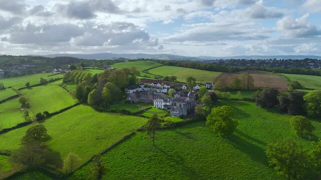 The Priory from a drone, Abbotskerswell Priory, Retirement Village, Abbotskerswell, Newton AbbotThe Priory, Retirement Village, Newton Abbot, Devon, England, United Kingdom