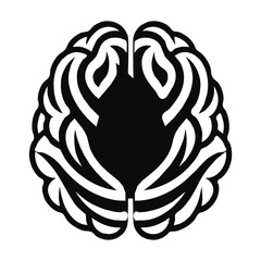 Obraz premium Smart brain organic leaf graphic concept design for natural science and ecology