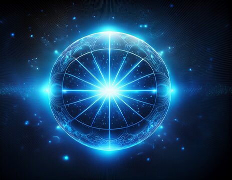 glowing blue orb light effect