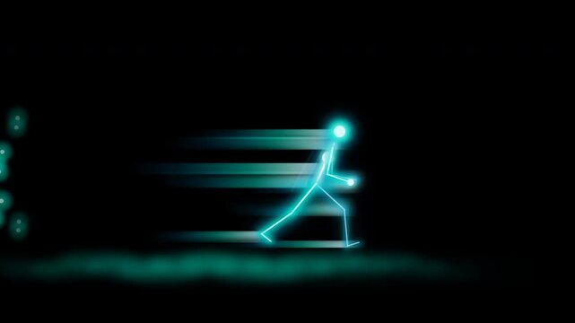 Smoke Ghost Running Man VFX 4K Animation