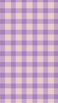 Purple and pink pastel gingham check seamless pattern. Aesthetic plaid fabric texture background.