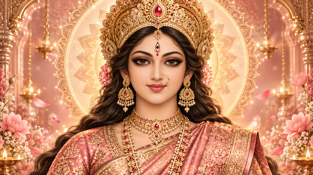 Maa Durga Navratri Celebration Durga Puja Mahashtami Durga Ashtami Maha Navami Dussehra Vijayadashami Garba Dandiya Cultural Festival Background