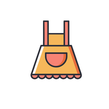 Stylized apron icon with pocket