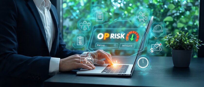 Operational Risk Management AR Dashboard Corporate Tech Advertising Visual