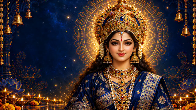 Goddess Durga Navratri Durga Puja Dussehra Vijayadashami Durga Ashtami Mahashtami Maha Navami Garba Dandiya Indian Festival Artwork