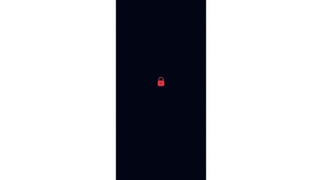 Storyboard Sequence of Digital Security Lock Access and Loading Progress Bar