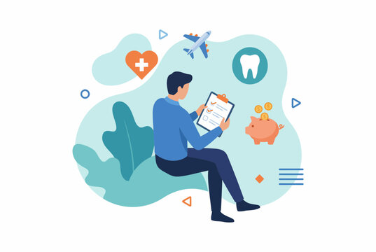 Employee Benefits and Worker Compensation Concept Illustration