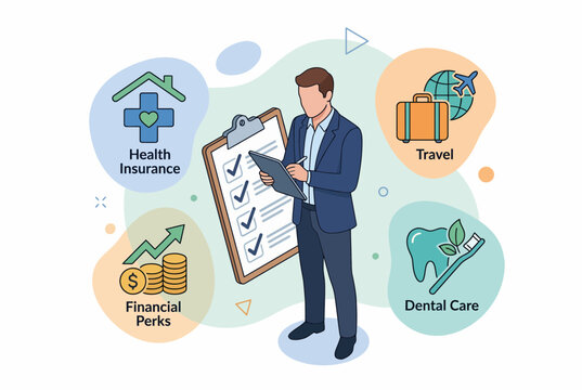 Employee Benefits and Worker Compensation Management Concept